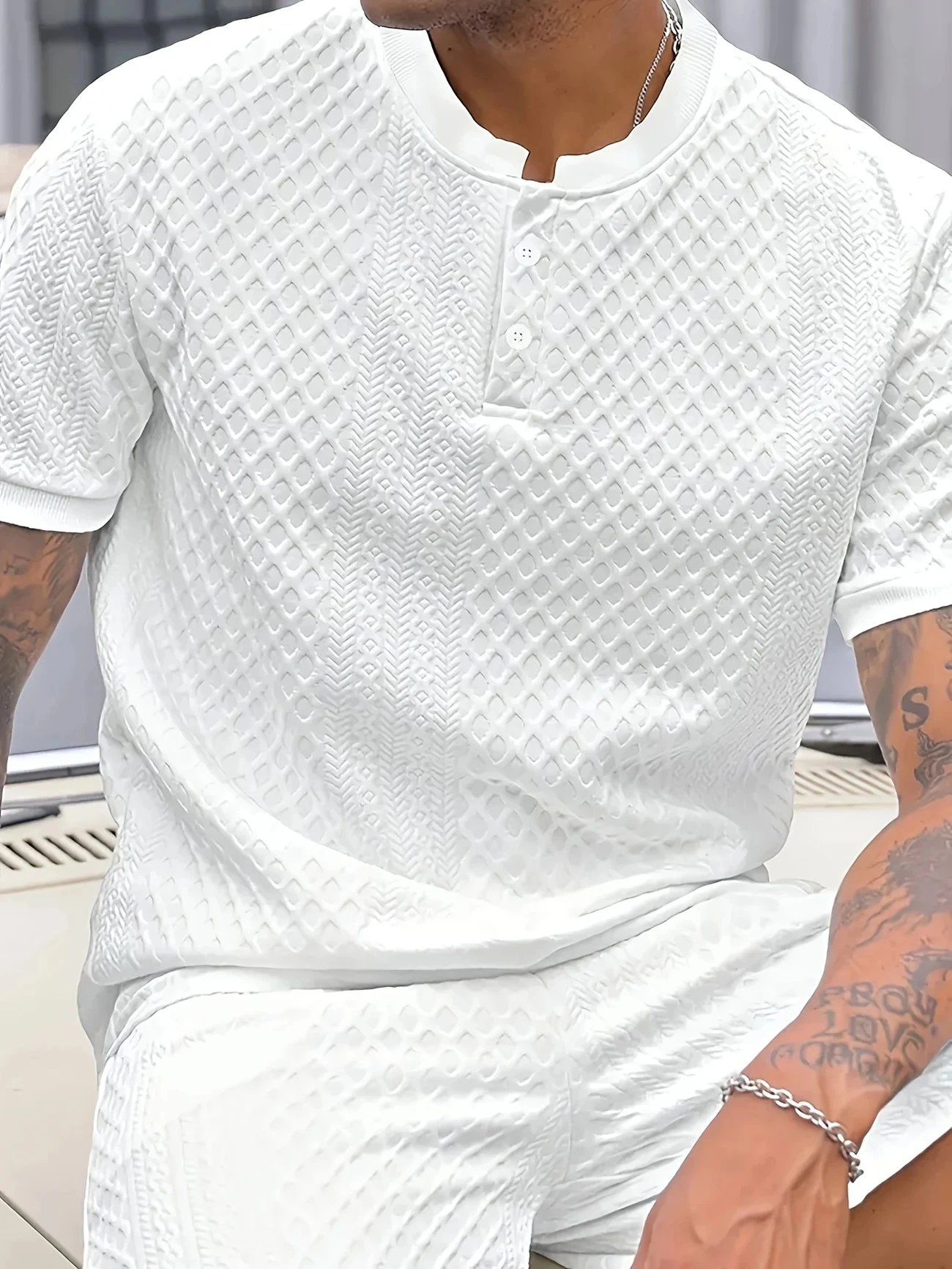 Polo Henley décontracté