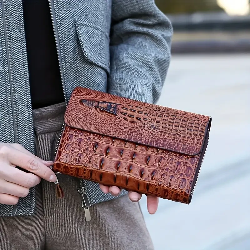 Porte-monnaie à motif crocodile