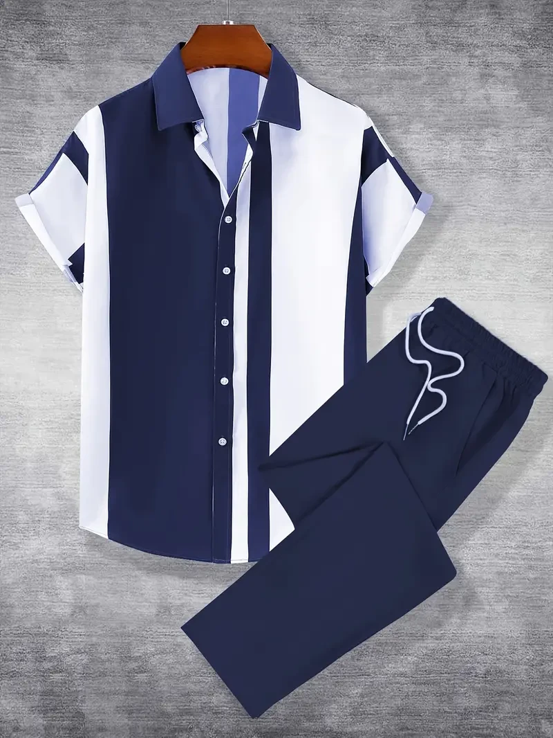 Ensemble avec Chemise à Col et Manches Courtes et Pantalon